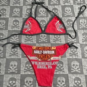 Y2k harley davidson bikini size